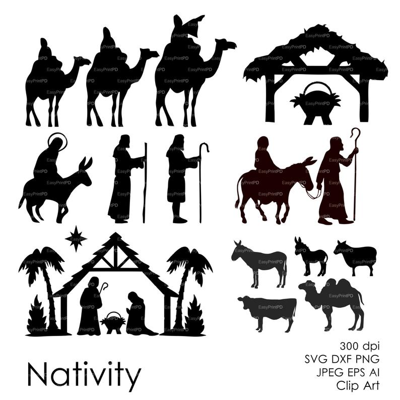 nativity clipart vinyl
