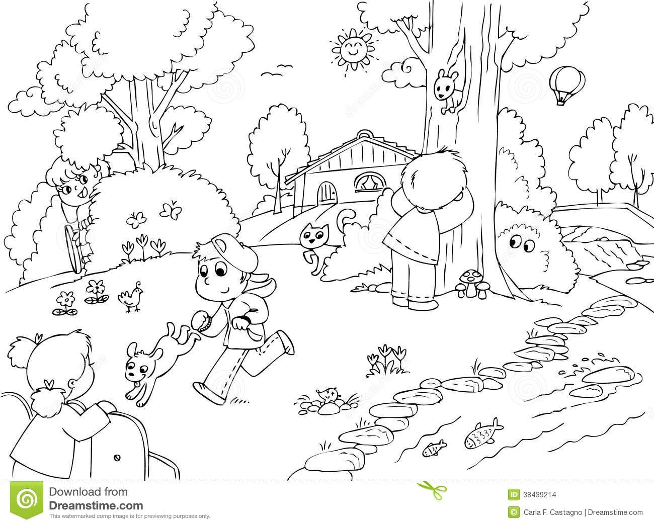 nature clipart black and white