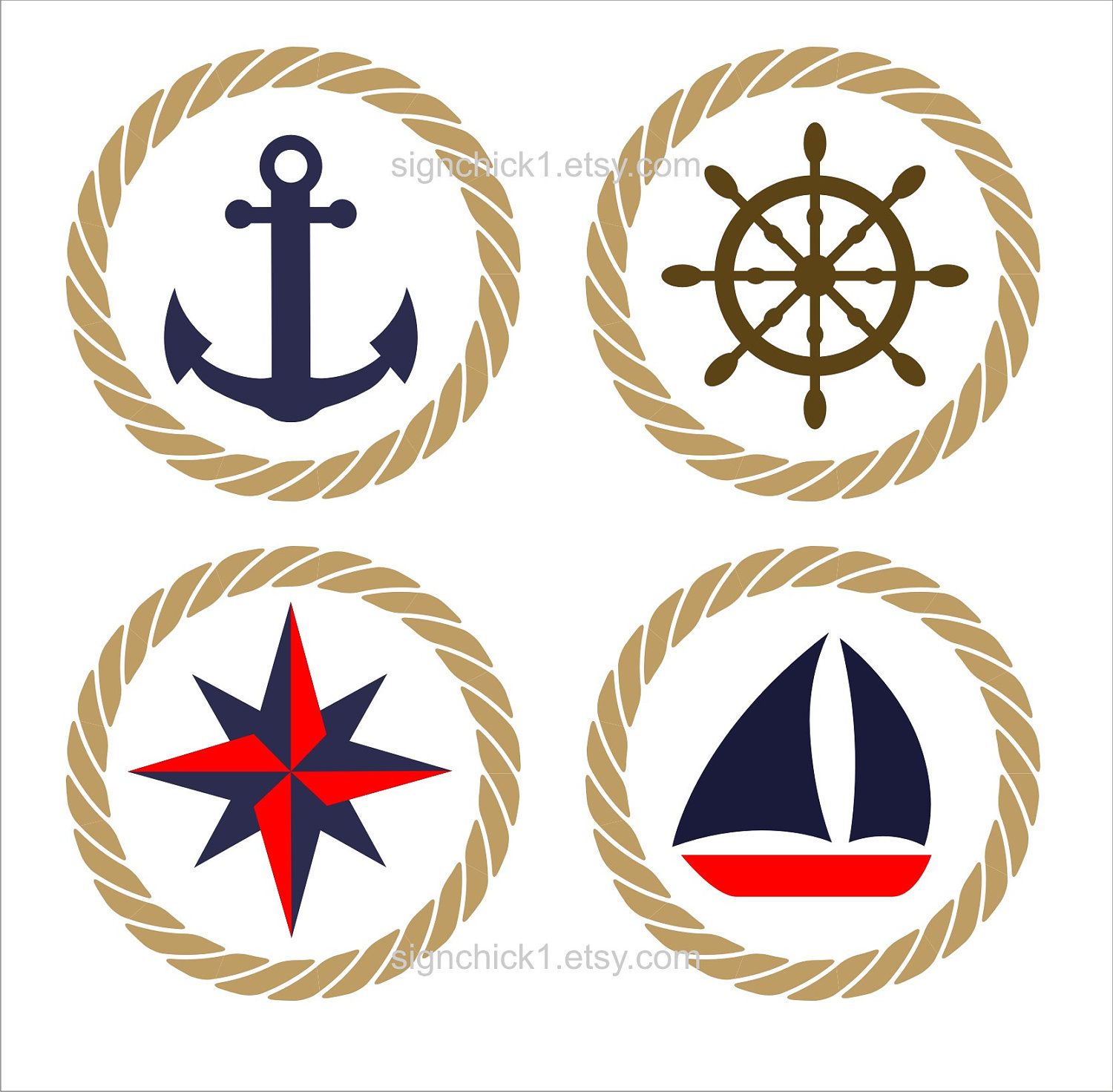 nautical clipart circle