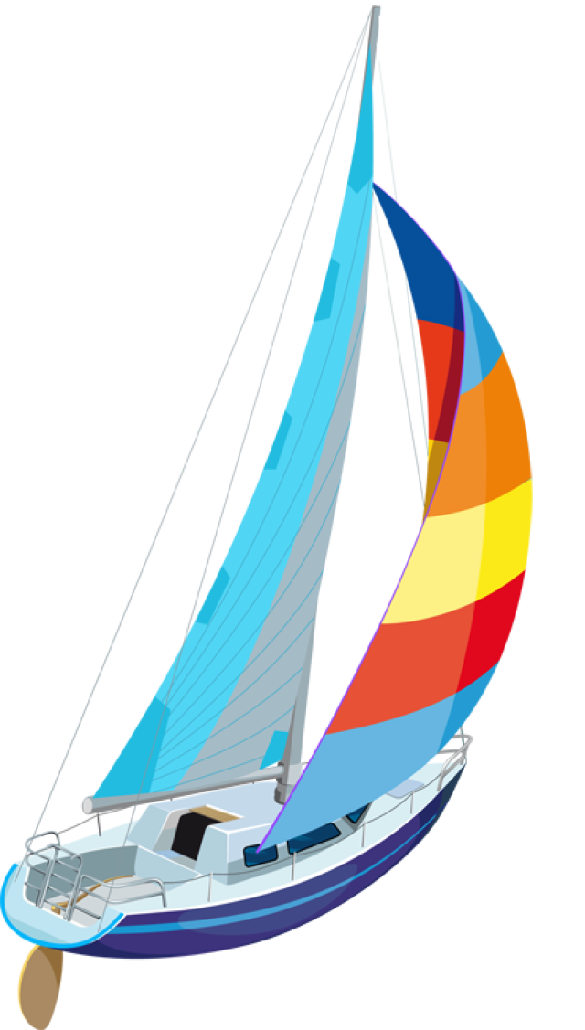 nautical clipart colorful sailboat