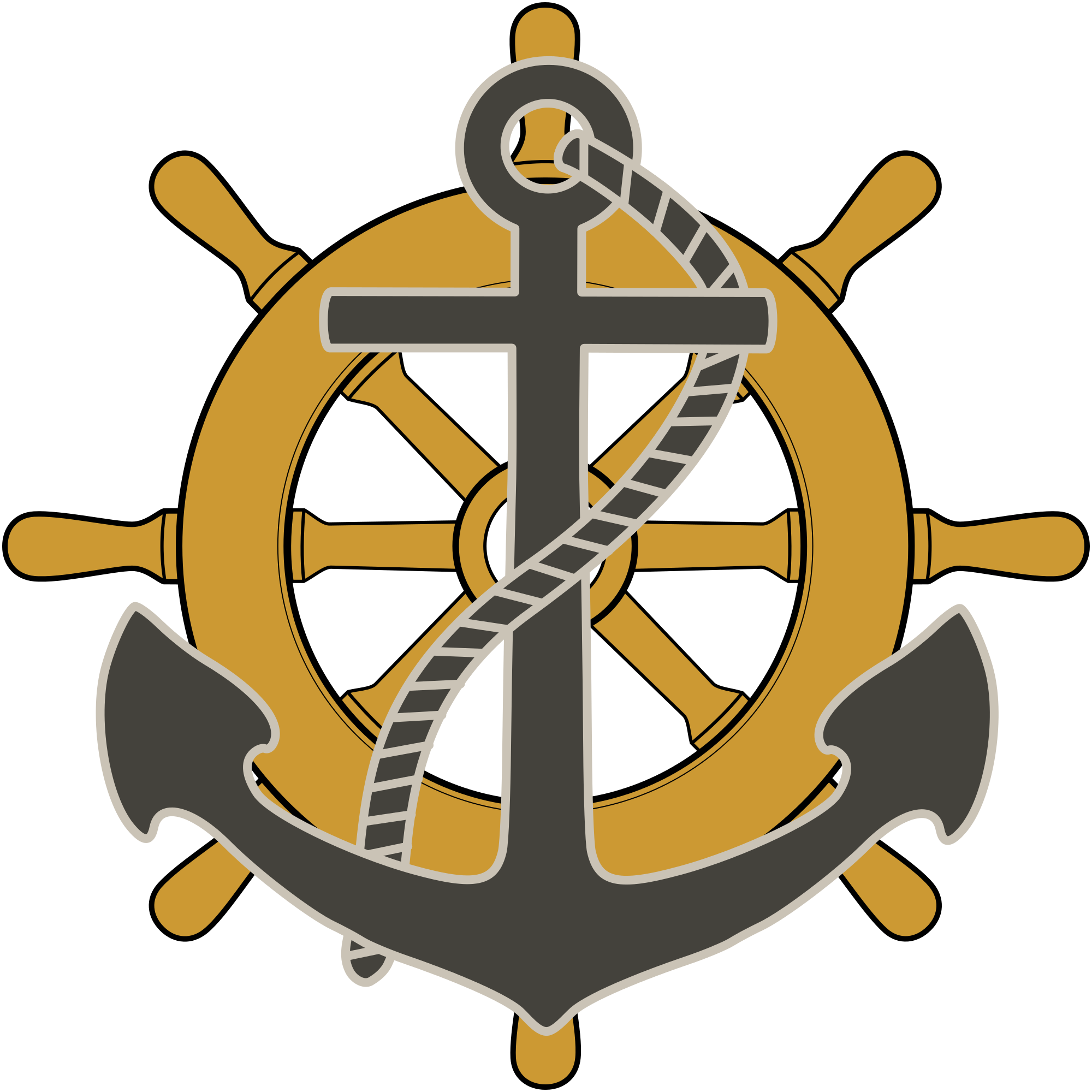 nautical clipart fouled anchor