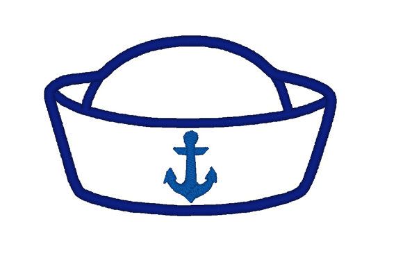 Nautical clipart hat. Sailor applique instant download