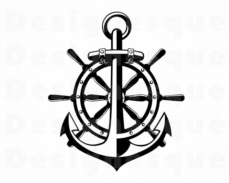 Nautical clipart nautical item. Svg anchor files for