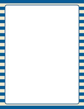 Nautical clipart page borders. Blue and cream striped