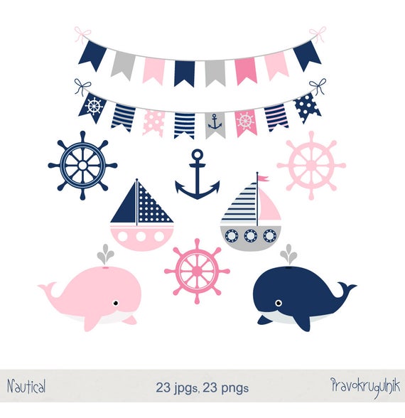 nautical clipart pink