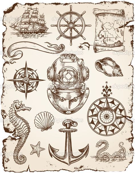 nautical clipart vintage