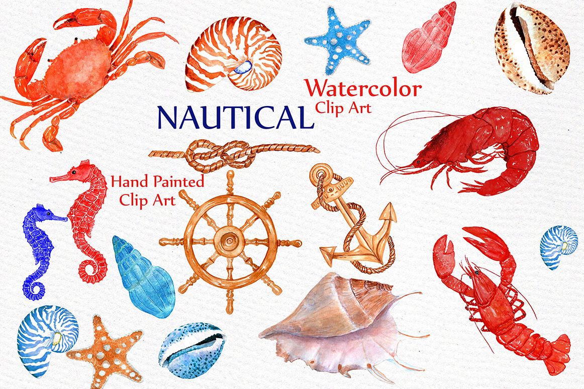 nautical clipart watercolor