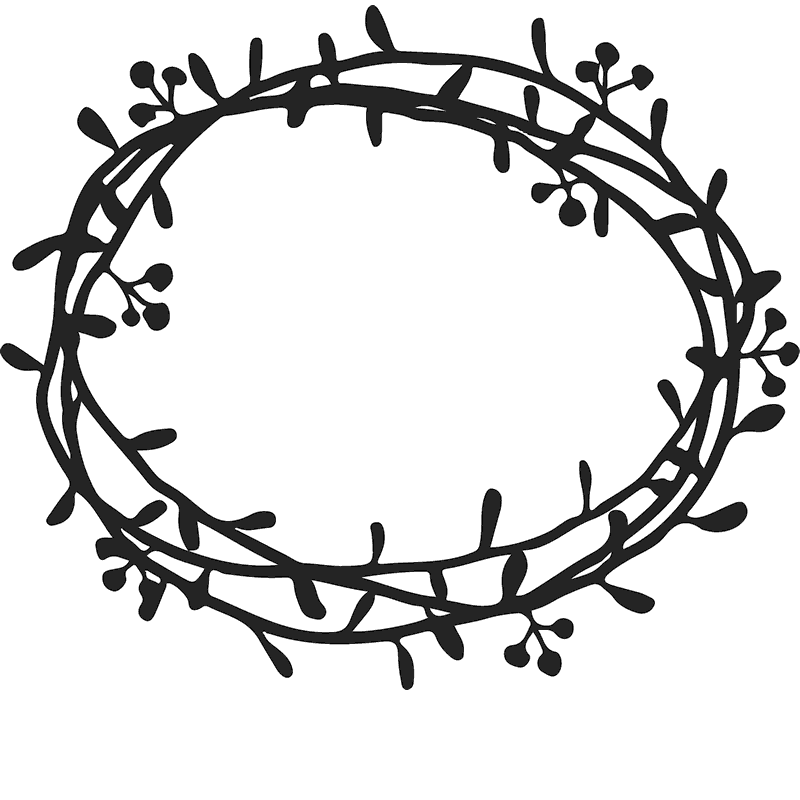 Nautical clipart wreath. With leaves rubber stamp