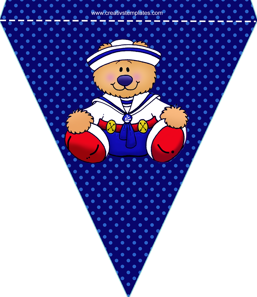 navy clipart bunting