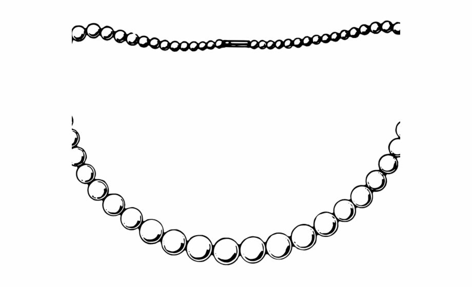 necklace clipart black and white