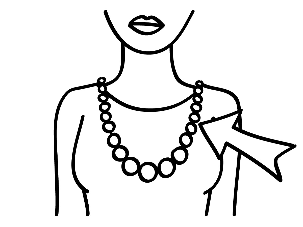 Necklace clipart closed neck. Clip art clipartsco sketch