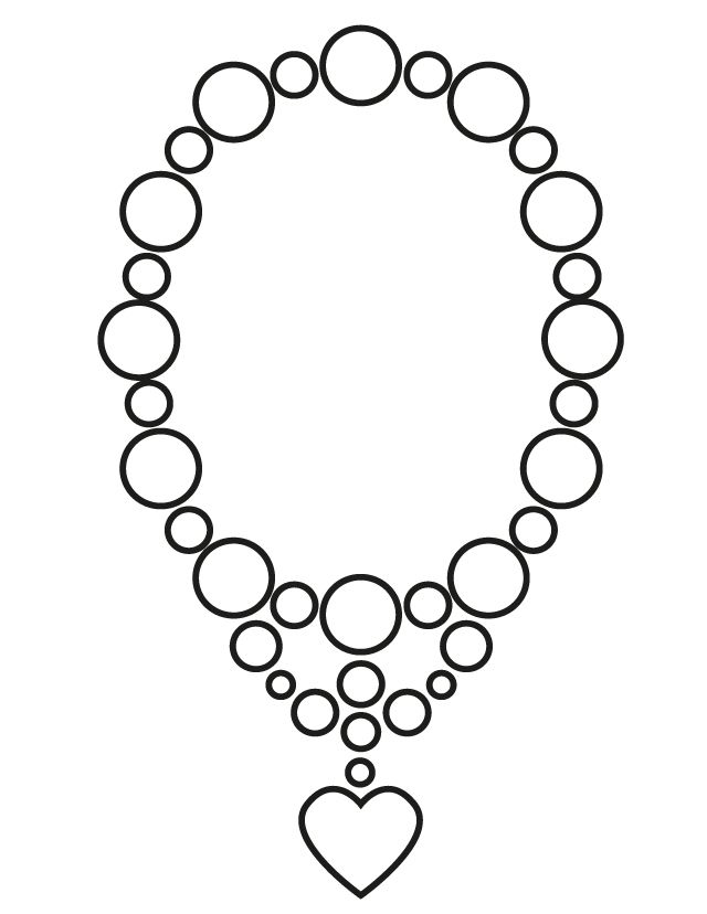 Pin on kid s. Necklace clipart colouring