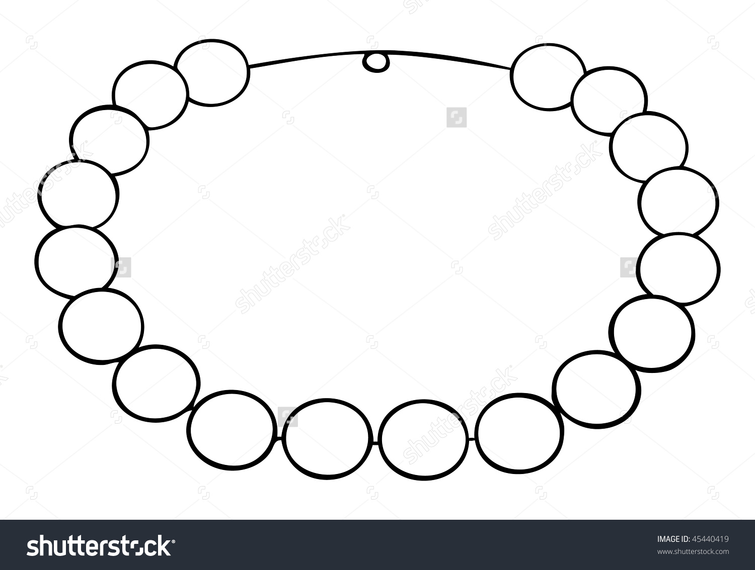 necklace clipart outline