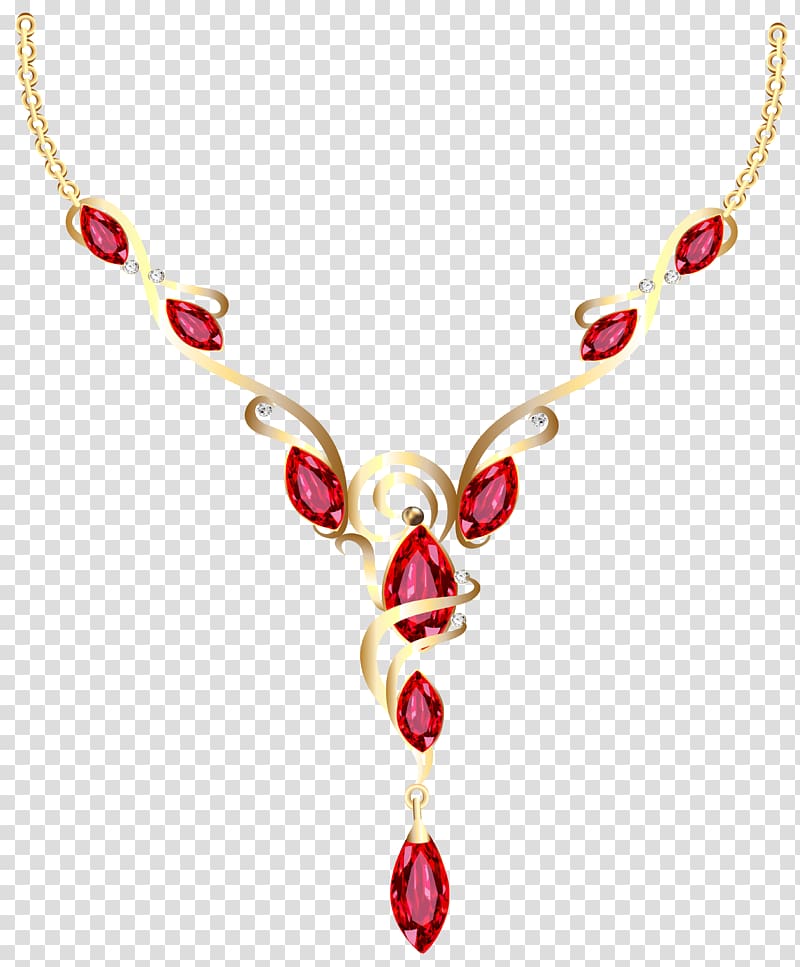 necklace clipart red necklace