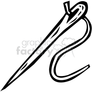 needle clipart black and white