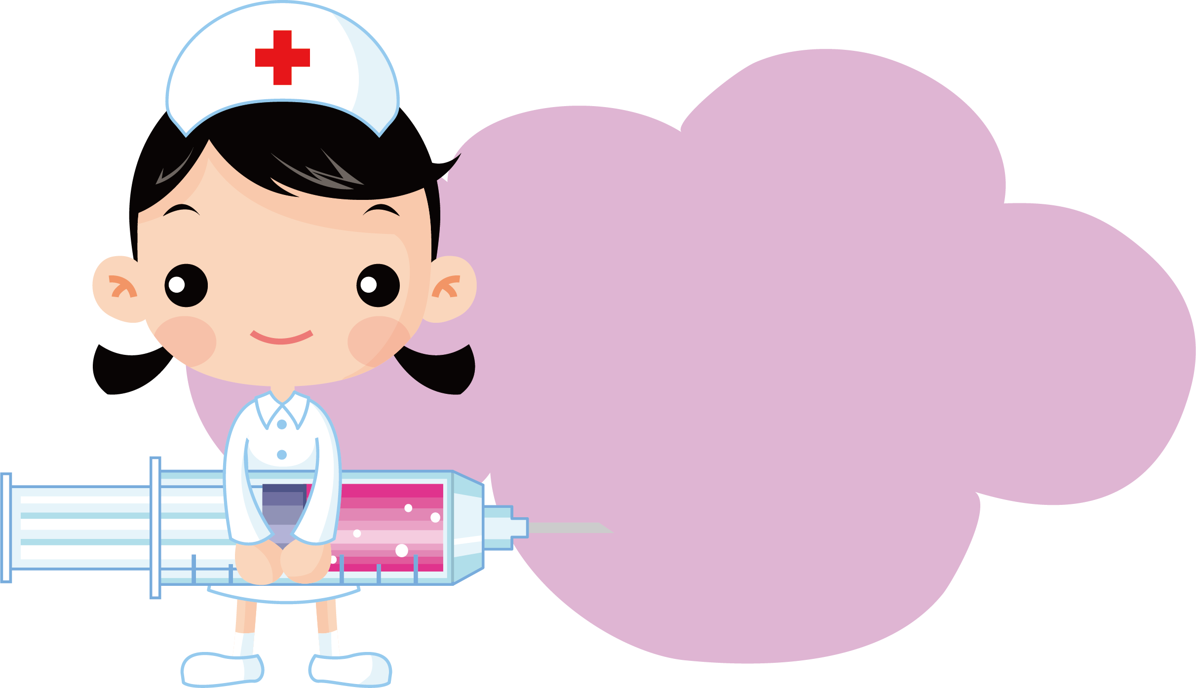 pink clipart syringe
