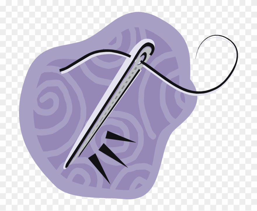 needle clipart purple