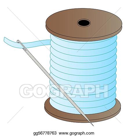 Needle clipart spool. Stock illustration of thread