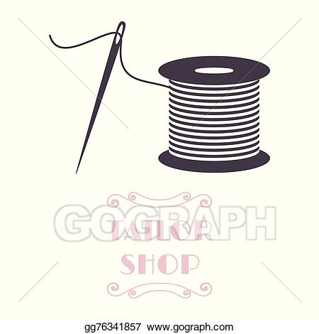 Vector stock thread and. Needle clipart spool