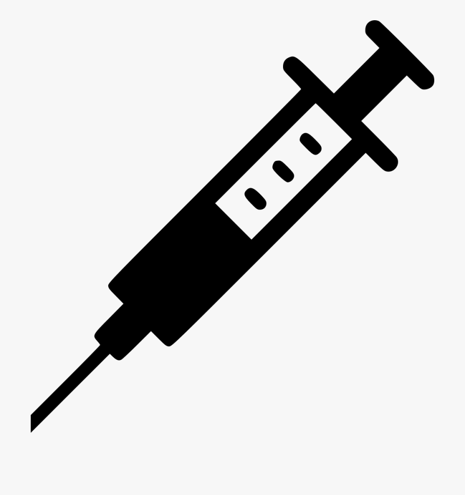 syringe clipart black and white