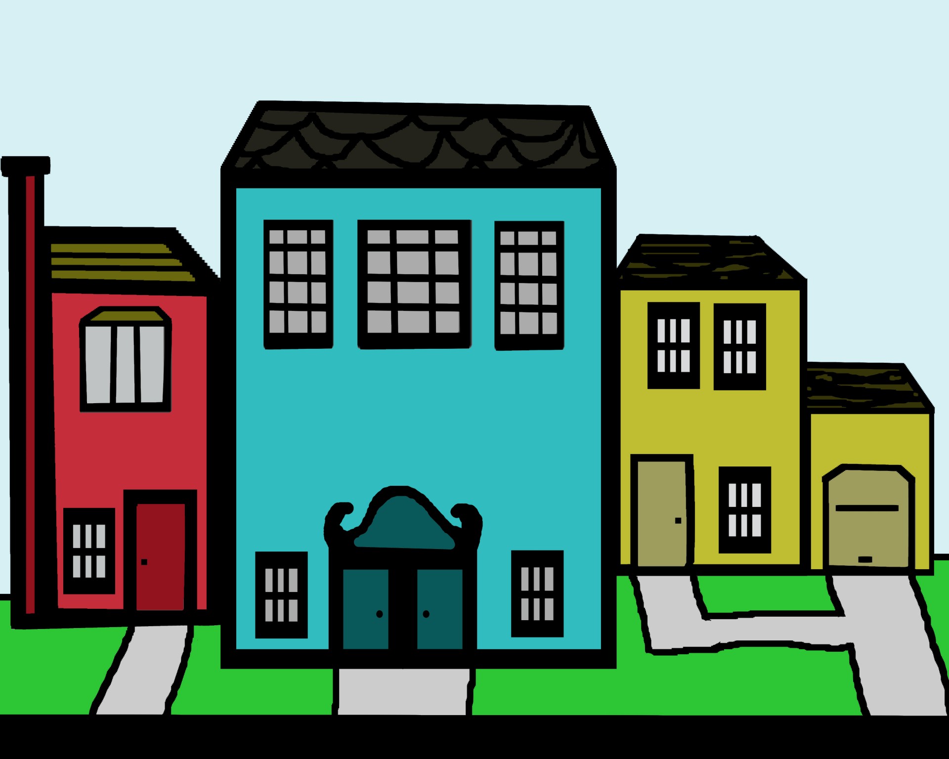 Neighbors clipart barrio. Clip art neighborhood free