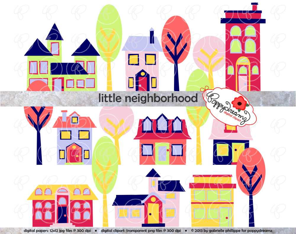 neighbors clipart cute