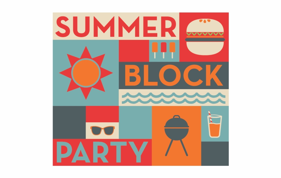 Block cliparts summer free. Neighborhood clipart party house