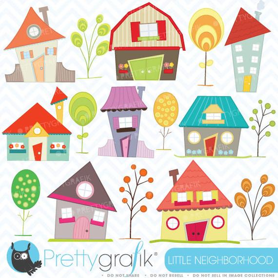 Neighborhood clipart party house. Buy get commercial use