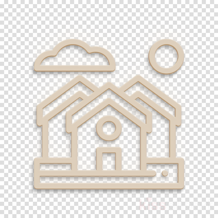 Houses icon in the. Neighborhood clipart village