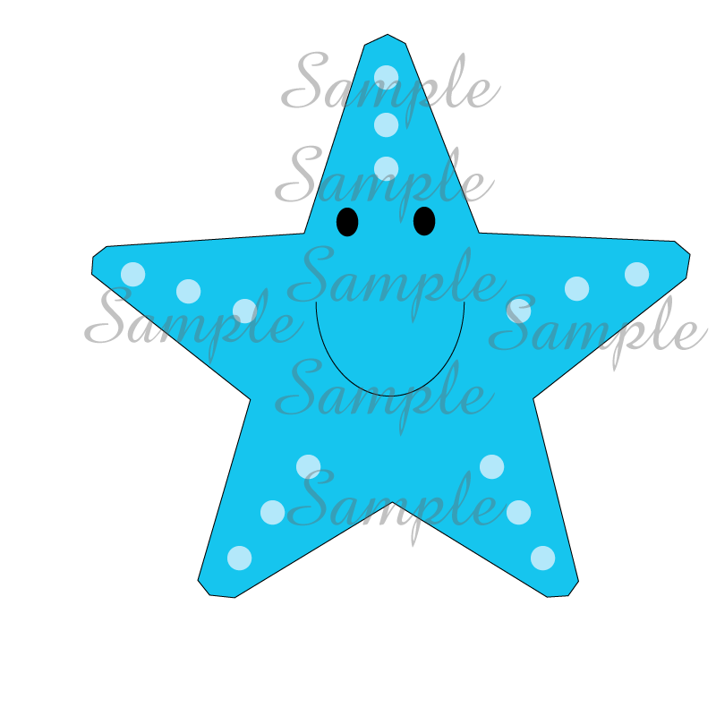 nemo clipart blue starfish