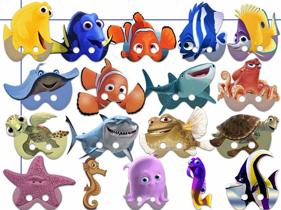 Nemo clipart kid. Unique finding printable masks