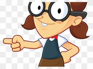 Nerd clipart i like. Geek glass girl pointing
