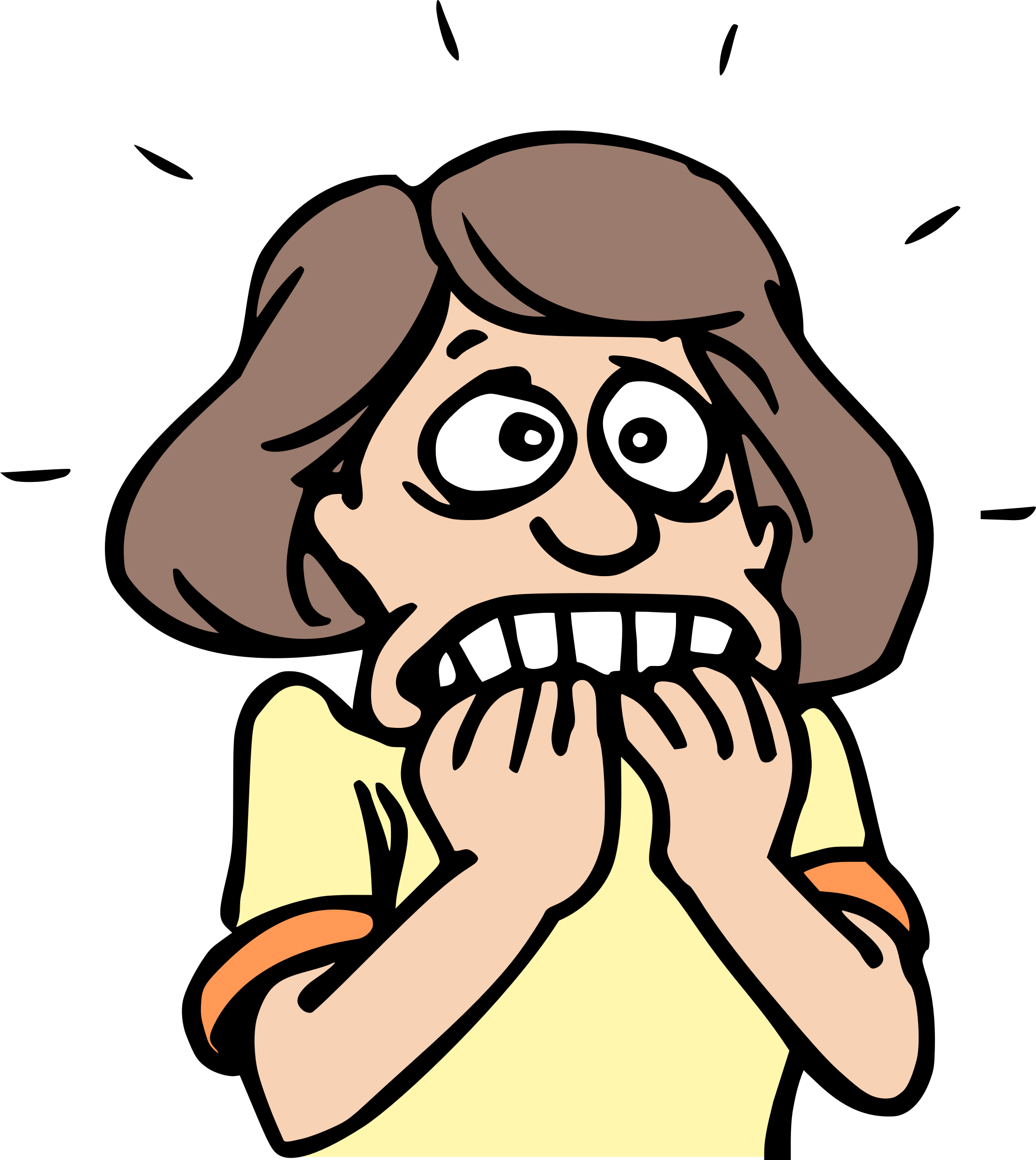 confused clipart nervous