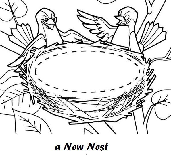 nest clipart coloring