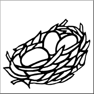 nest clipart line drawing