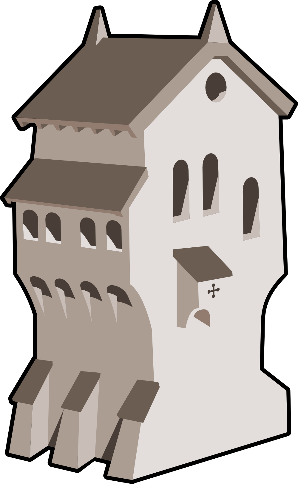 tower clipart lineart