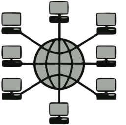 network clipart black and white