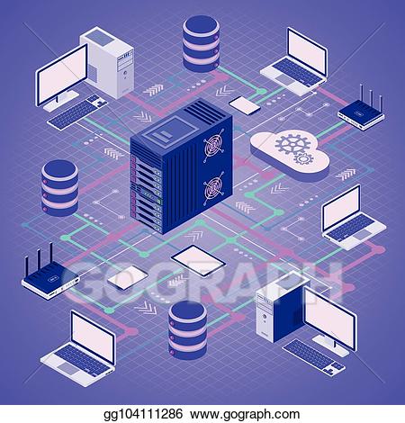 network clipart data network