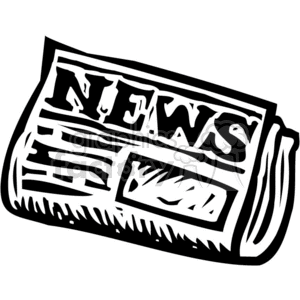 news clipart black and white