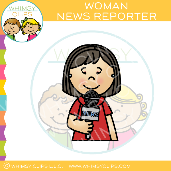 news clipart female news reporter