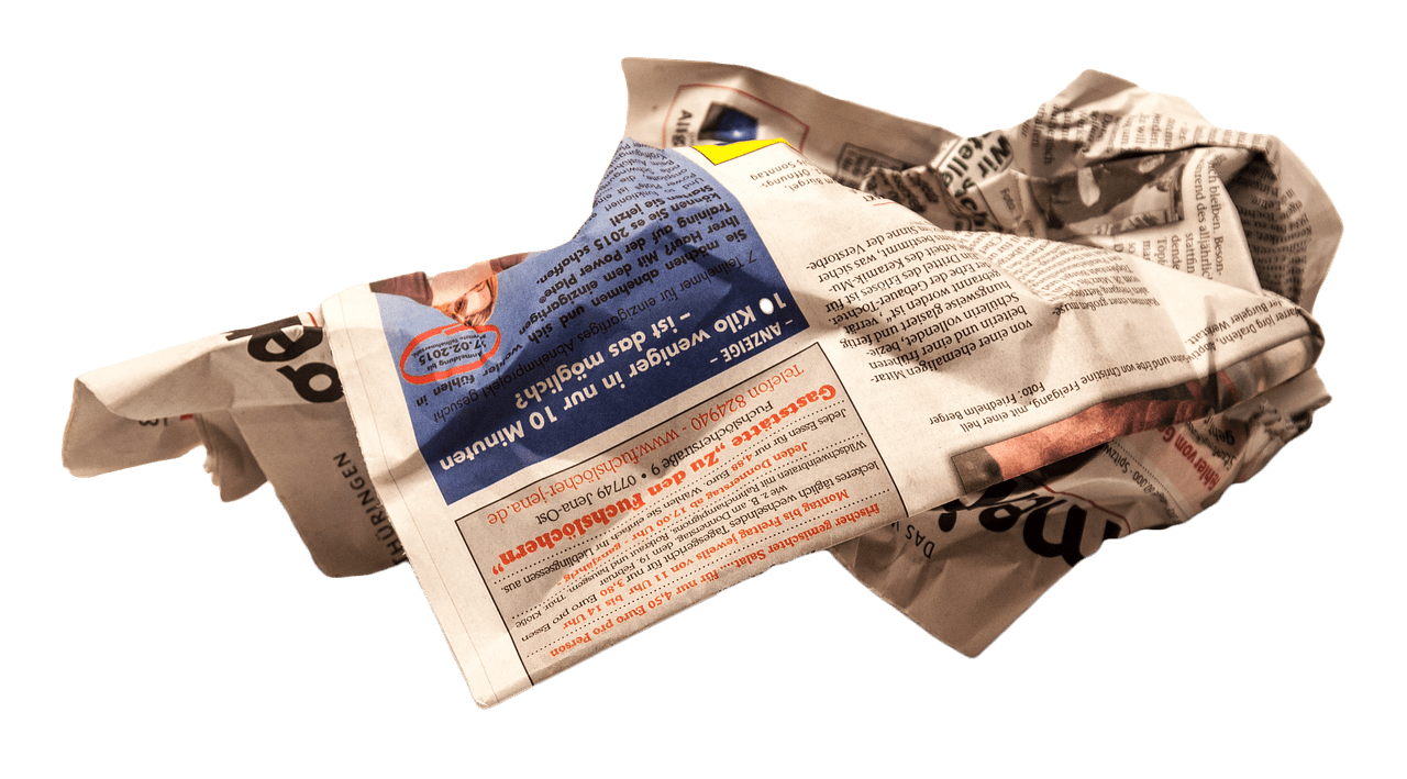 newspaper clipart folded newspaper