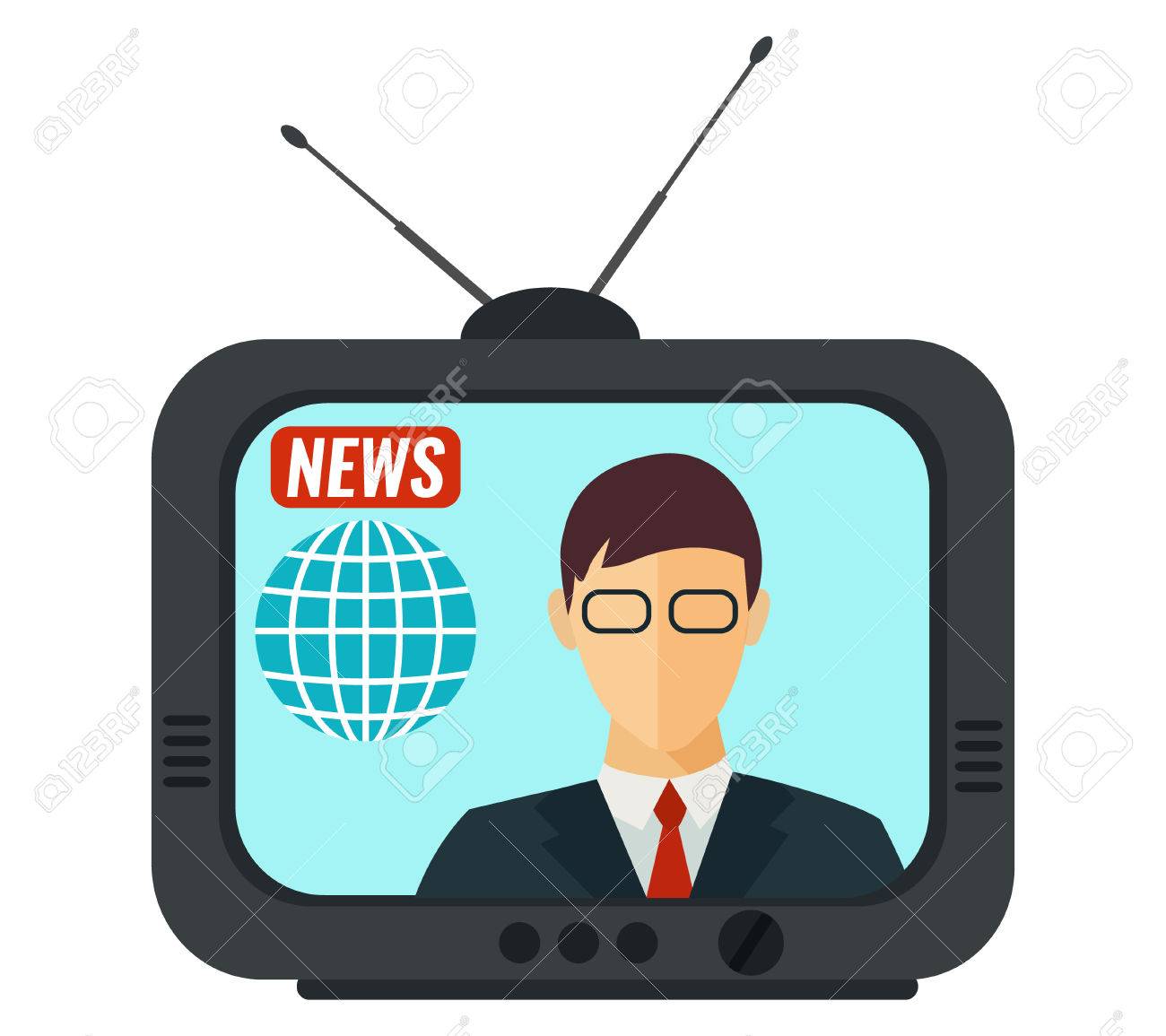 television clipart tv news