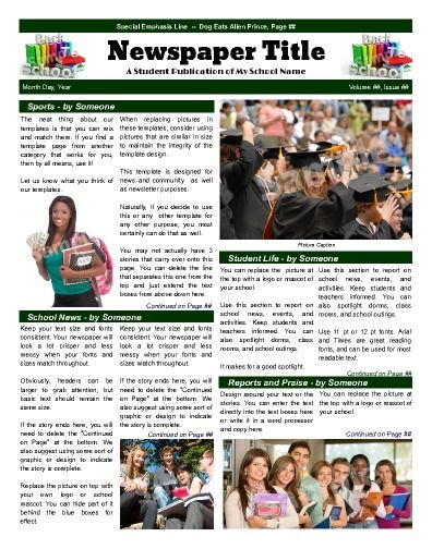 School front page classroom. Newsletter clipart newspaper column