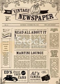newsletter clipart old newspaper