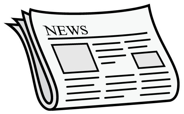 newspaper clipart black and white