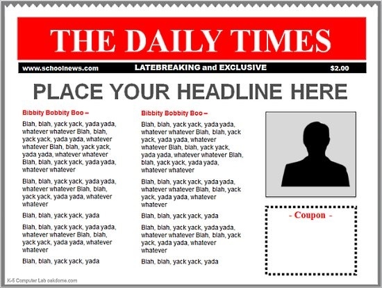 newspaper clipart newspaper cover