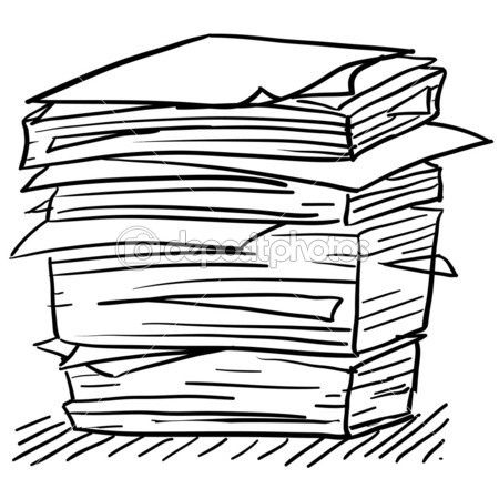paper clipart stack papers