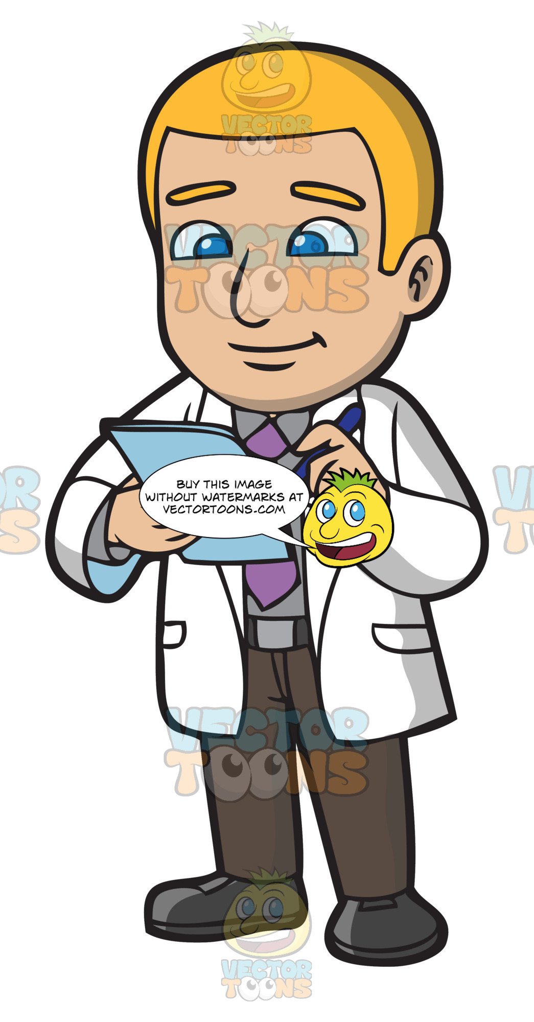 A and male doctor. Nice clipart kind man