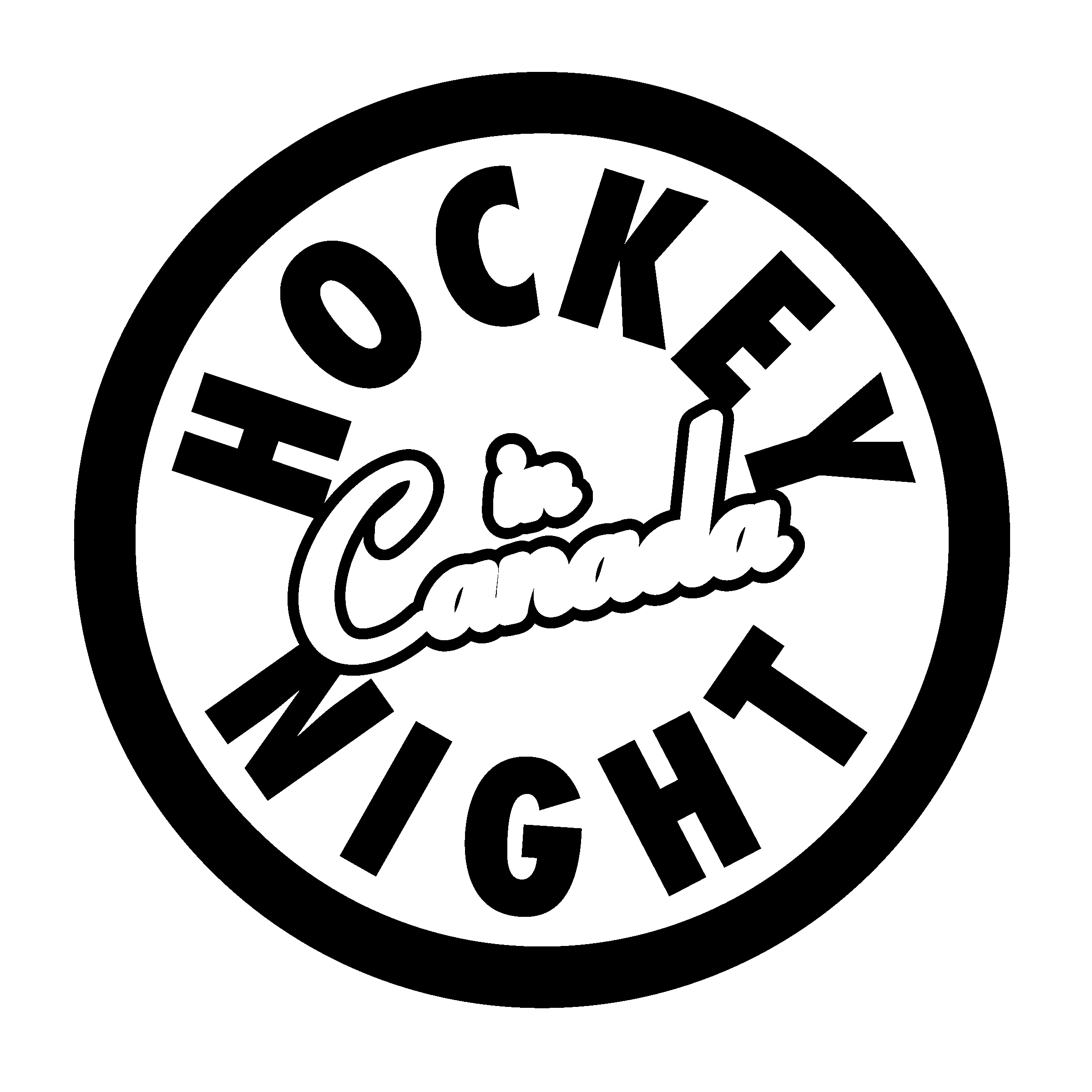 Night clipart black and white. Hockey in canada logo
