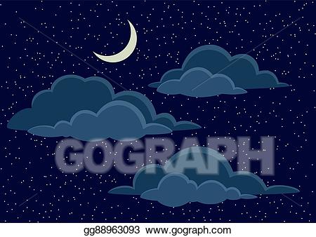 night clipart night cloud